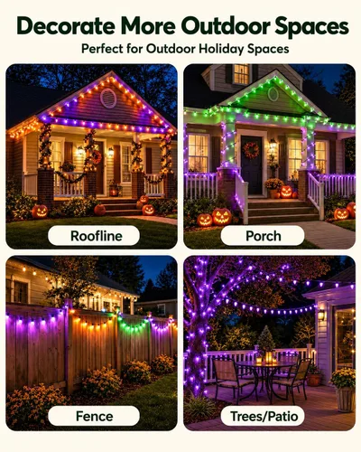 Vista 4 de Cadena de luces de Navidad Smart RGB C9 de 33 pies con 50 LED