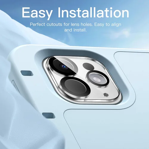 Vista 6 de JETech Protector de lente de cámara para iPad Pro 11"/13" M5/M4, paquete de 3 Vidrio templado transparente 9H HD, protección de cobertura