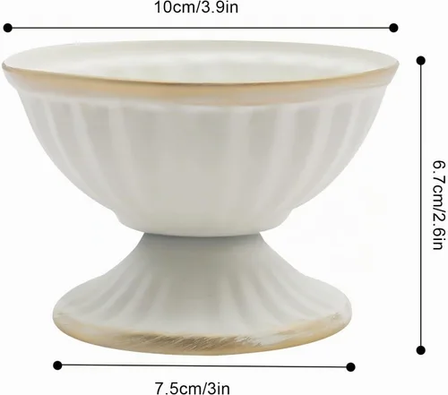 Vista 7 de Mini macetas blancas con arreglo de flores, 10 piezas para centro de mesa, mesa de boda de 2.6 pulgadas, decoración de maceta, maceta de trompeta