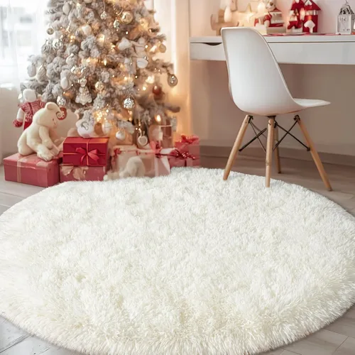 Vista 20 de Alfombras lanudas para dormitorio, sala de estar, dormitorio universitario, habitación de niños, decoración, alfombra suave y moderna