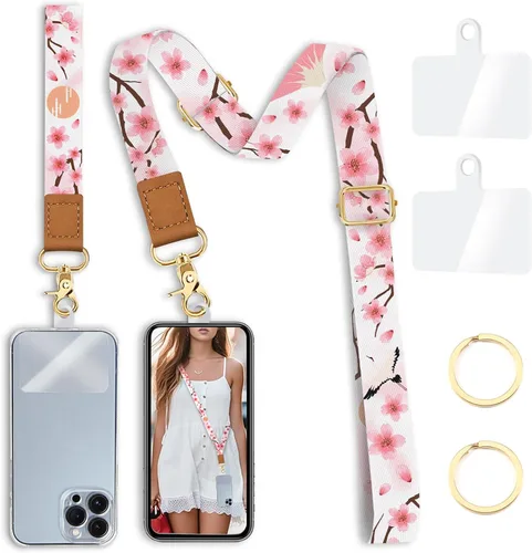 Vista 12 de Yonlevres Cordón para Teléfono con Correa de Muñeca Cruzada, Cordón para Teléfono Celular Be Kind para Alrededor del Cuello, Correa Ajustable