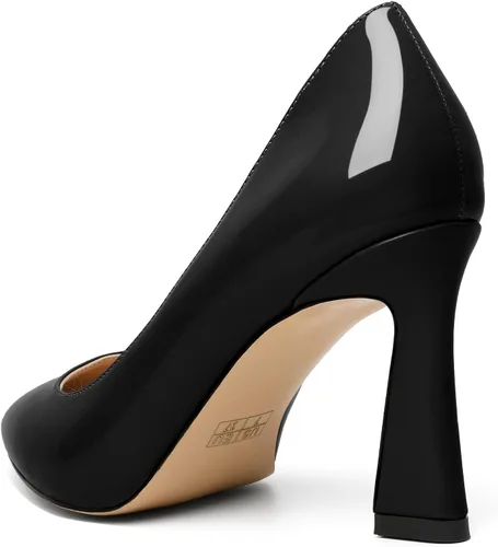 Vista 5 de Joseywade Zapatos de tacón alto para mujer con punta cuadrada de tacón de aguja sin cordones con punta cerrada de 3.5 pulgadas, zapatos de vestir
