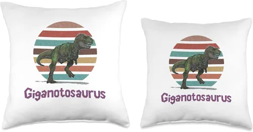 Vista 3 de Giganotosaurus Retro T rex - Cojín prehistórico para el Día del Padre