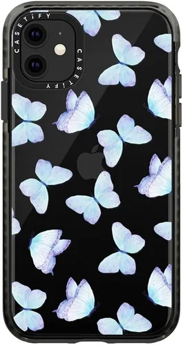 Vista 89 de Funda Impact de CASETiFY para iPhone 11 - Tiempo A Solas de Esther Kim - Negro Claro