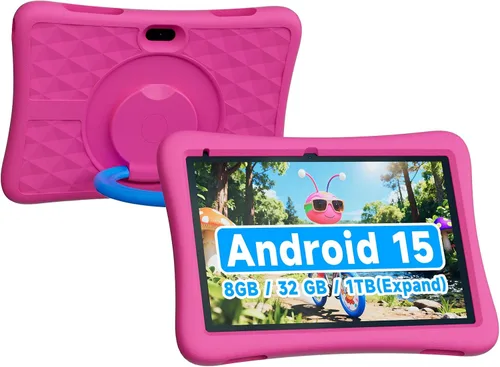 Vista 8 de ZZB Tableta para niños de 10 pulgadas, Android 15.0, 8 GB (3+5 extendidos) RAM 32 GB ROM (expandible a 1 TB) Cámara dual de 6000 mAh precargada