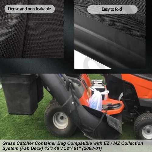 Vista 5 de Fennoral 532400226 400226 - Recipiente para ensacésped compatible con cortacésped Husqvarna AYP Dixon G483ST, RZ30, RZ3016, reemplaza