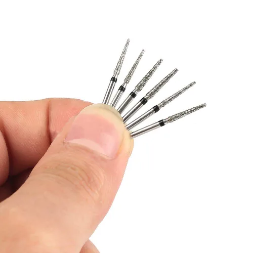 Vista 2 de 10 fresas Diamond Burs FG Diamond Burs, grano 120, medianas, compatibles con amoladora angular, amoladora de troquel, máquina de eje flexible
