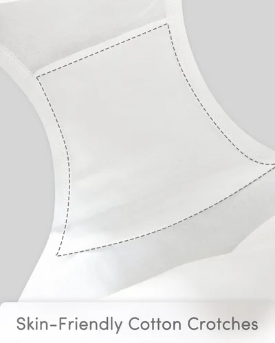 Vista 4 de Adorel Ropa interior de algodón para adolescentes y niñas, color sólido, paquete de 8