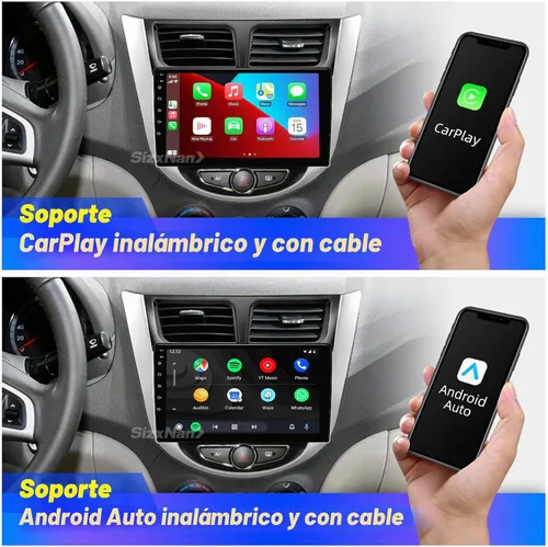 Vista 2 de para Hyundai Accent 2012 2013 2014 2015 2016 2017 Radio estéreo Carplay Auto