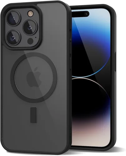 Vista 74 de oakxco Funda magnética transparente compatible con Magsafe, bonita funda delgada y transparente de poliuretano termoplástico no amarillenta, carcasa