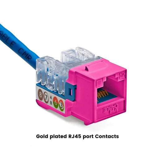 Vista 86 de TRUE CABLE Conector Keystone Cat5e, sin blindaje (UTP), perforado de 90 grados, PoE++ (4PPoE) 100W, certificación UL, verificado ETL, certificado