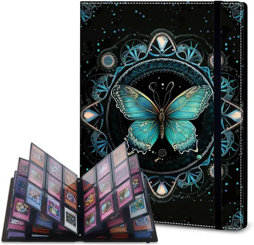 Vista 27 de Rossy Carpeta de tarjetas con 4 bolsillos, carpeta de tarjetas intercambiables, álbum de colección de tarjetas, para 160 tarjetas de carga lateral