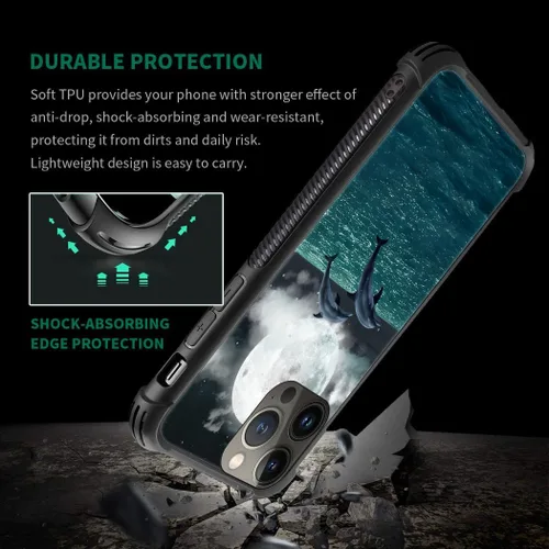 Vista 596 de Funda compatible con iPhone 15, diseño de elefantes africanos, diseño increíble a prueba de golpes, antiarañazos, carcasa trasera de policarbonato