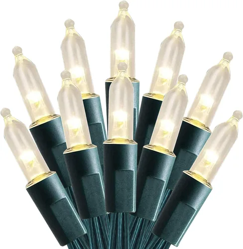 Vista 14 de FUNPENY - 50 luces LED de Navidad de 16 pies, tira de luces con 8 modos, luces impermeables para árbol en interiores y exteriores, patio, jardín
