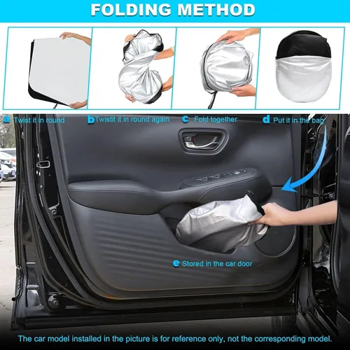 Vista 7 de Car Windshield Sunshade Cover Compatible for Honda HR-V HRV 2023-2024 2025 Auto Front Window Sun Visor Protection Accessories