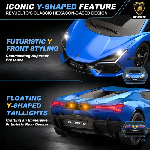Vista 3 de 1:24 Lamborghini REVUELTO Control remoto Coche RC Drift Car Azul