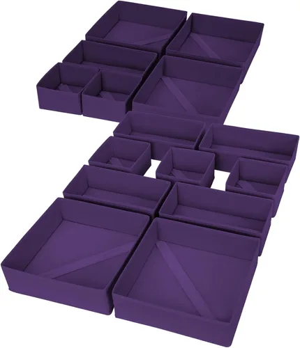 Vista 32 de DIMJ Organizador de cajones para ropa, paquete de 6 unidades, organizadores plegables para bebé, organizador de almacenamiento y cómoda