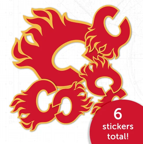Vista 4 de Desert Cactus Calgary Flames Team NHL National Hockey League - Calcomanía de vinilo para botella de agua para laptop, álbum de recortes de automóvil