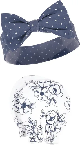 Vista 133 de Hudson Baby Conjunto de diadema de algodón y manoplas para rascar para bebé