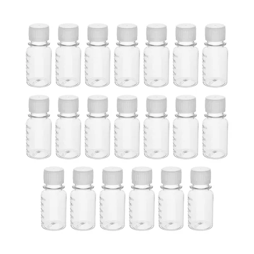 Vista 12 de Othmro 10 botellas de plástico de reactivo químico de laboratorio, 6.8 fl oz/6.8 onzas líquidas/6.8 onzas líquidas de boca pequeña/sólida redonda