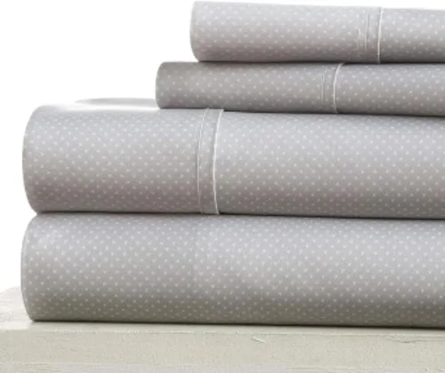 Vista 18 de Linen Market Juego de sábanas de 4 piezas tamaño matrimonial (gris claro cambray) – Duerme mejor que nunca con estas sábanas ultrasuaves y Cambray