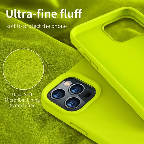 Vista 4 de Vooii Funda compatible con iPhone 12/12 Pro, silicona líquida de grado de piel de bebé, cuerpo completo, carcasa protectora delgada con bordes