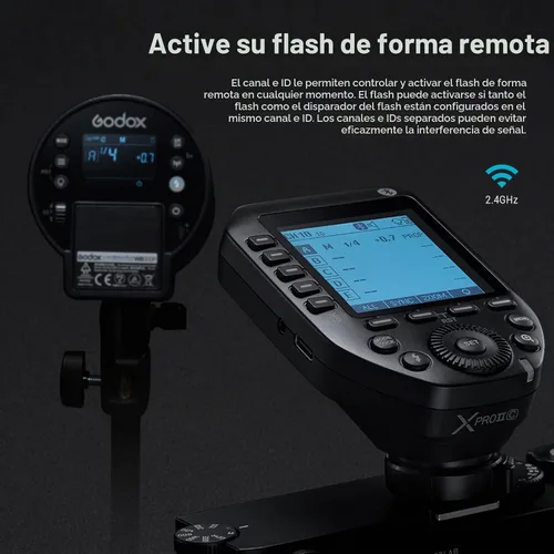Vista 4 de Godox XProII-C TTL - Disparador de flash inalámbrico compatible con cámaras Canon, transmisor de flash inalámbrico 2.4G HSS 1/8000S, conexión