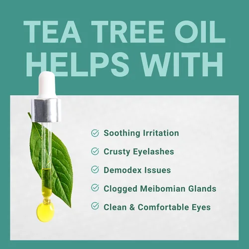 Vista 2 de Toallitas limpiadoras de párpados de árbol de té, 30 toallas de un solo uso, toallitas para pestañas y párpados para calmar la irritación de ojos