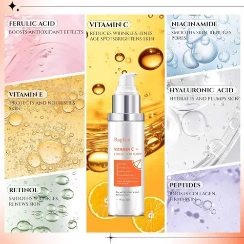 Vista 5 de Crema de retinol para cara, cremas de colágeno para el cuello para tensar y reafirmar, hidratante facial antienvejecimiento día y noche + suero