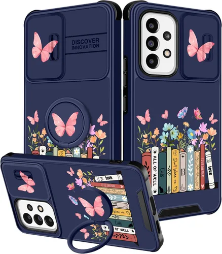 Vista 102 de Funermei para Samsung Galaxy Z Flip 4 Funda - Funda de Teléfono Bonita para Mujeres y Niñas con Mariposas Bonita Estética Femenina Diseño