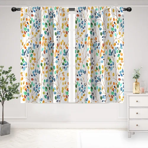 Vista 34 de Cortinas de cocina de estilo granja occidental con bolsillo para cortinero, pequeñas y cortas, estilo café rústico, cabaña, puerta de granero
