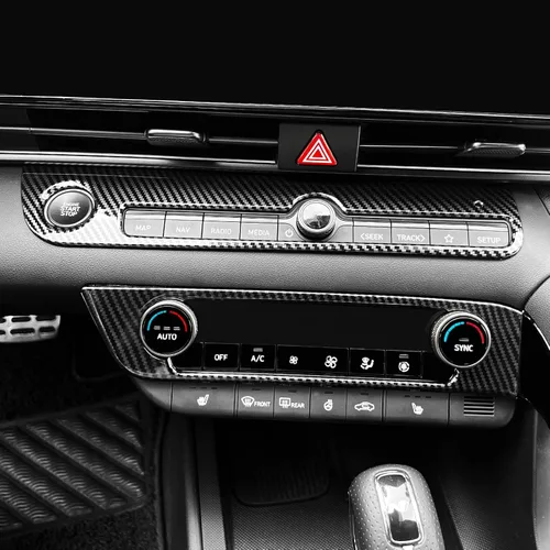 Vista 3 de Patrón ABS Soporte de Taza de Agua de Freno de Mano de Automóvil Botón del Motor Cambio de Marchas Panel de Control de Aire Cubierta Protectora