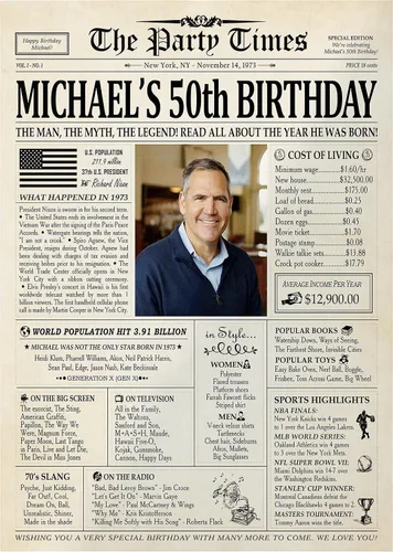 Vista 14 de Decoraciones personalizadas para fiesta de cumpleaños número 70, póster de periódico, lienzo de 0.75 pulgadas para mujeres y hombres, regalos de 1953