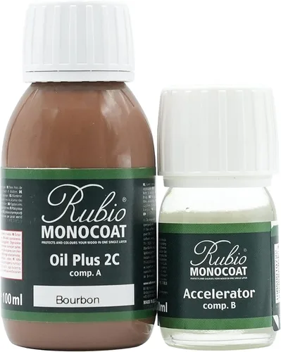 Vista 100 de Rubio Monocoat Tinte y acabado para madera de 650 pies cuadrados - Niebla 5% Oil Plus 2C Aceite de linaza ecológico de secado rápido