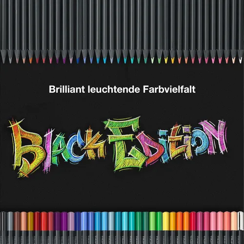 Vista 6 de Faber-Castell Lápices de colores Black Edition, clásicos, suministros para manualidades de primavera