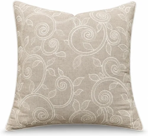 Vista 10 de Chandni Paiseley Funda de Cojín Decorativo Cuadrado Bordado de Acento - Sofá, Silla, Sillón, Dormitorio, Sala de Estar, Decoración del Hogar