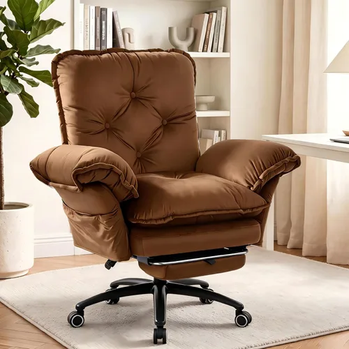 Vista 12 de FiveWillowise Silla cruzada con brazos abatibles, cómoda silla de oficina Azul (Velvet Blue)