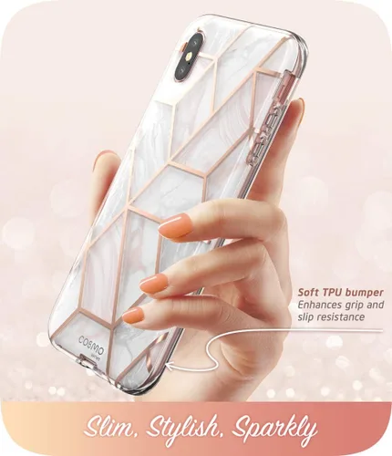 Vista 3 de Funda para iPhone XS, iPhone X, [protector de pantalla integrado] i-Blason [Cosmo] carcasa brillante para iPhone XS 5.8 pulgadas 2018 Full-Body