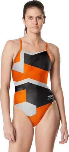 Vista 35 de Speedo Traje de baño de una pieza para niñas Endurance+ Flyback - colores de equipo sólidos para jóvenes Negro/Negro