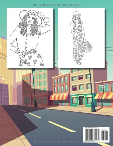 Vista 2 de Libro Para Colorear De Moda Para Niñas Un Libro Para Colorear De Trajes Divertidos Y Con Estilo Para Niñas, Adolescentes Y Mujeres Con +30 Diseños