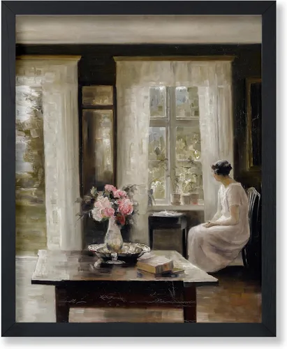 Vista 7 de Poster Master Póster de pintura vintage de The Keynote - Impresión retro de mujer a pie - Arte impresionista - Regalo para hombres y mujeres