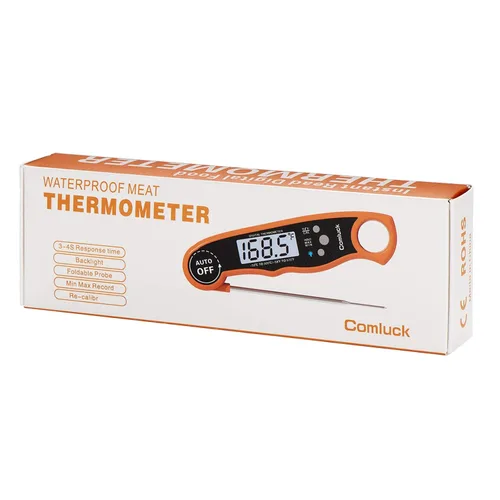 Vista 9 de CA001 - Termómetro digital para carne de lectura instantánea, para cocinar, alimentos, mínimo máximo, magnético, impermeable, con retroiluminación