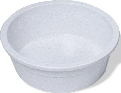 Vista 5 de Taza para mascotas de estilo barro Van Ness, pesada y translúcida de tamaño mediano, 20 onzas de capacidad para comida/agua