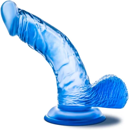 Vista 6 de Blush Novelties B Yours Sweet n' Hard 8 - Consolador curvo estimulante suave de 6 1/2 pulgadas, flexible, sin fragancia, sensación realista