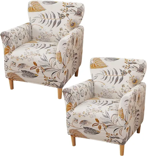 Vista 22 de HAOYONG - Funda elástica de terciopelo para silla de banquete, fundas para sillas de 1 pieza, fundas para sillones de sofá, funda suave para sillón