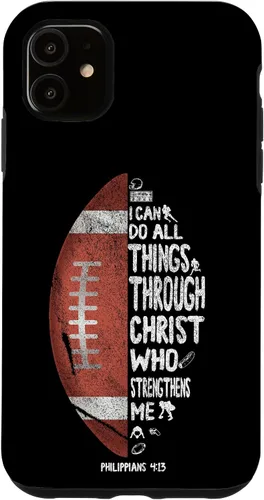 Vista 7 de iPhone 13 I can do all things through Christ Philippians 4:13 - Funda de fútbol