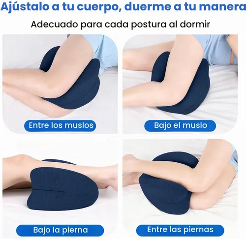 Vista 6 de Almohada de rodilla para personas que duermen de lado, almohada de espuma viscoelástica de gel refrescante para dormir de lado, en forma de corazón