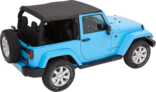 Vista 16 de Bestop 56852-35 Toldo de diamante negro Trektop para Jeep Wrangler JK 2 puertas 2007-2018