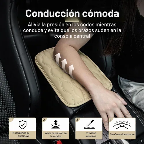 Vista 3 de Almohadilla universal para consola central de automóvil, funda impermeable universal para caja de asiento de reposabrazos de automóvil, protector