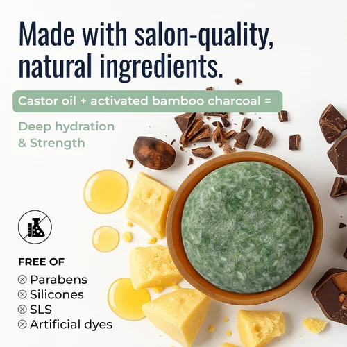 Vista 4 de ZWS Barra de champú, limpiador vegano para viajes, gimnasio y campamento, seguro para cabello teñido y tratado, soporta cabello graso, caspa